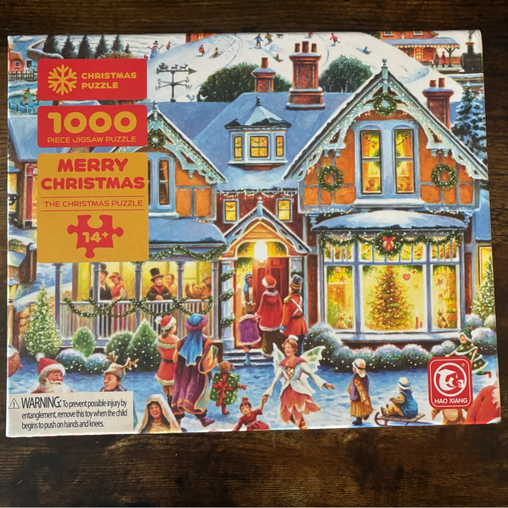 Christmas Puzzle 1000 Piece Jigsaw by - Festive Red and Green